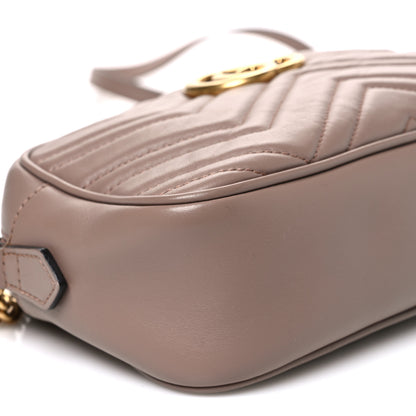 Gucci Calfskin Matelasse Small GG Marmont Chain Shoulder Bag Porcelain Rose 9 of 10