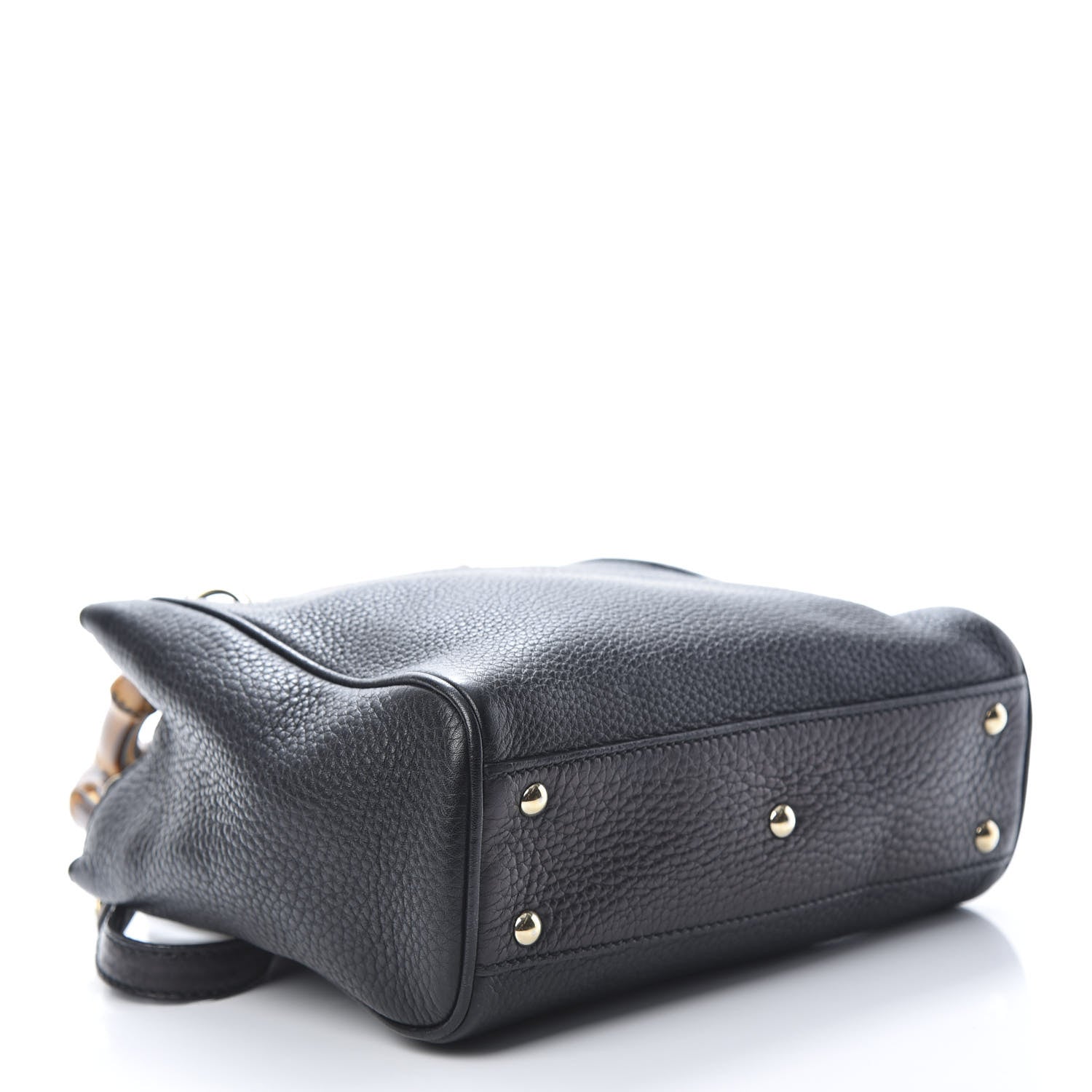 Gucci Cellarius Calfskin Mini Bamboo Shopper Tote Black 4 of 10