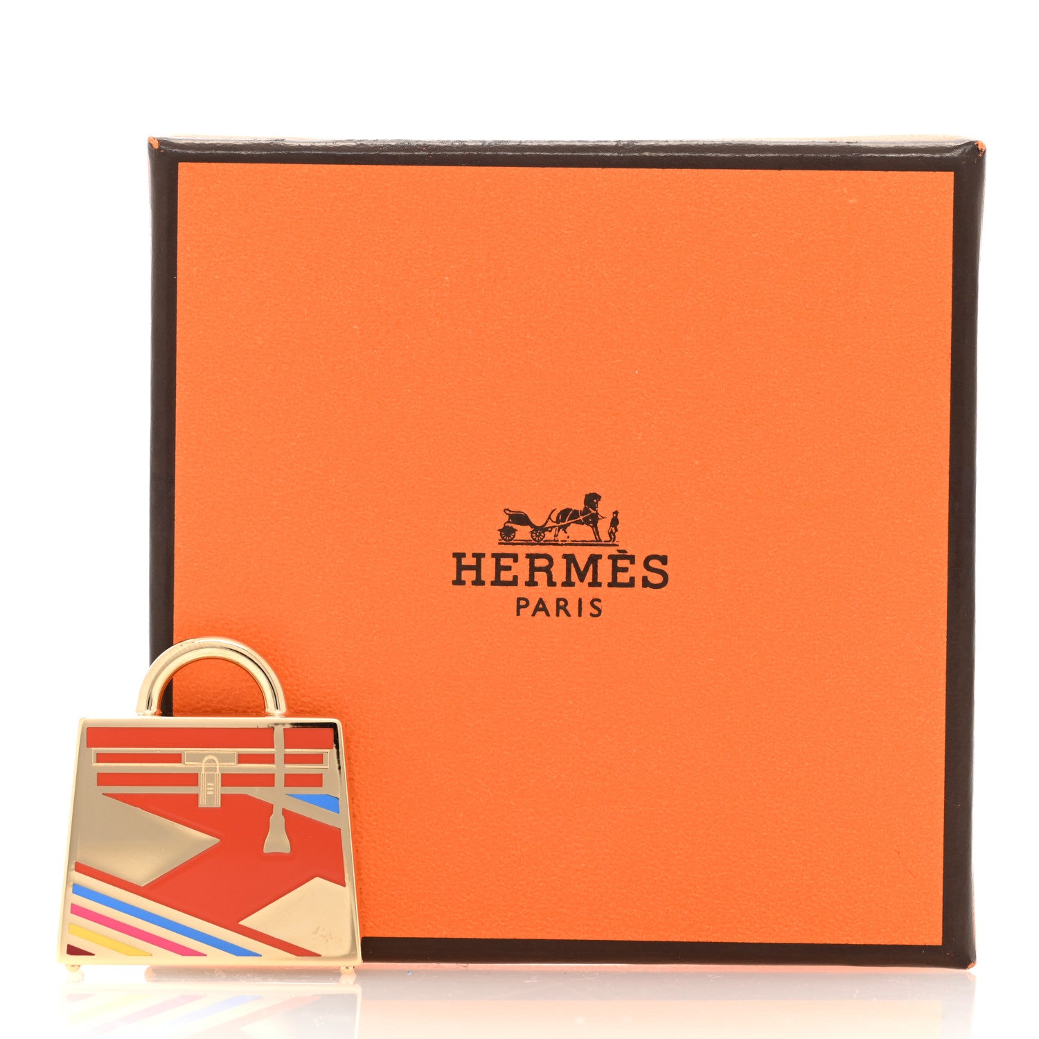 Hermes Metal Lacquer Laque H Vibration Kelly Curiosite Charm Acidule 4 of 4