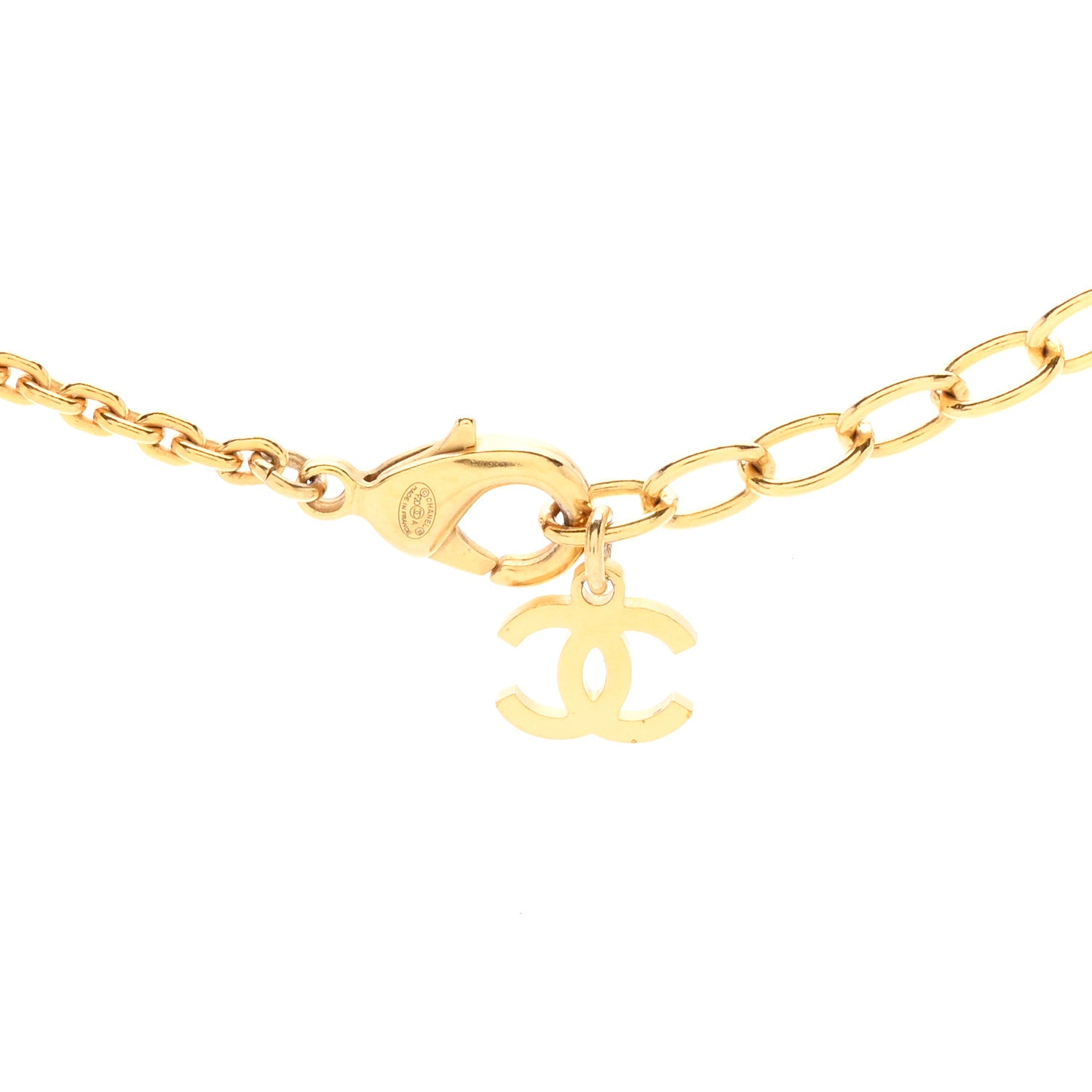 Chanel Crystal Star CC Pendant Necklace Silver Gold 6 of 6