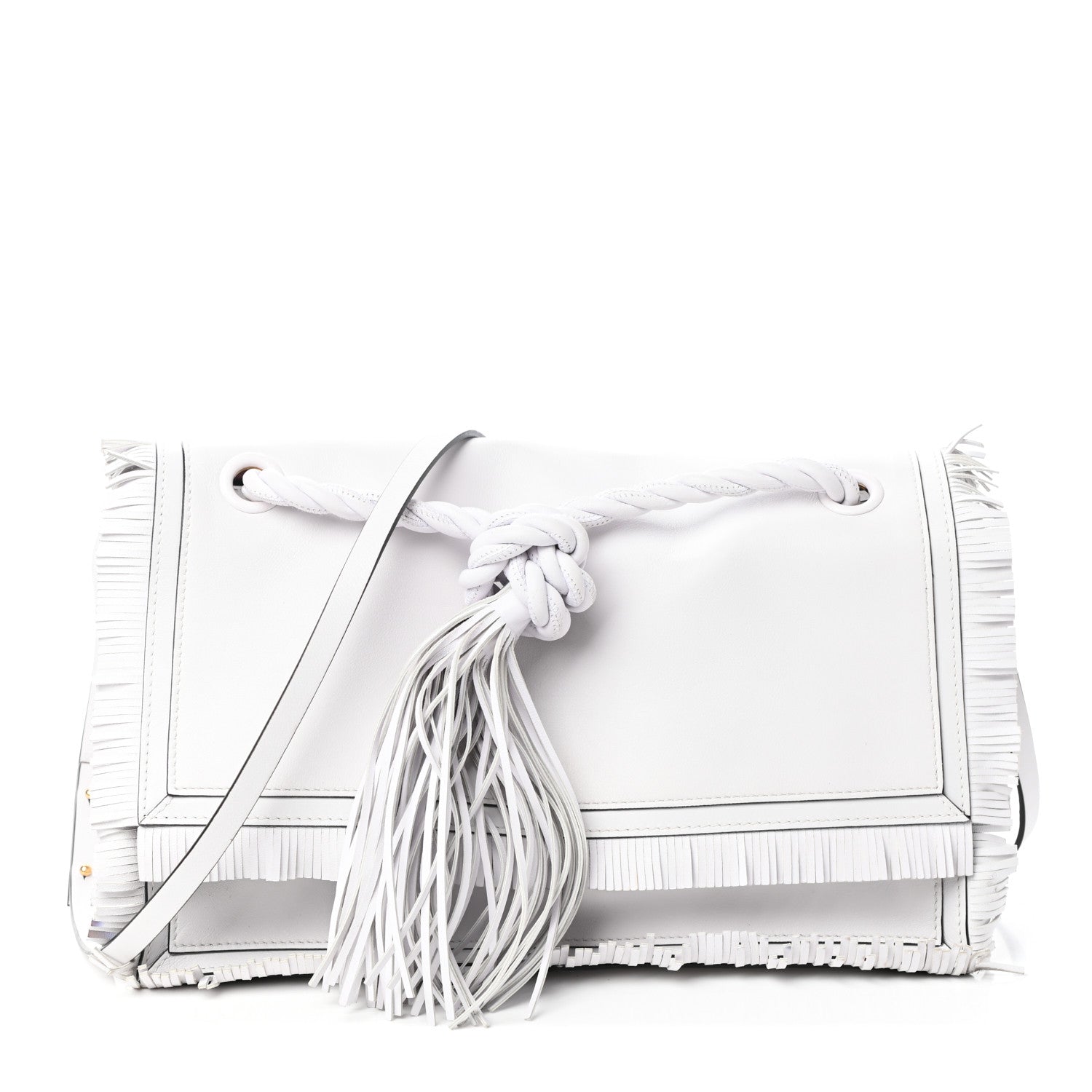 Valentino Garavani Calfskin The Rope Crossbody Bag White 1 of 9