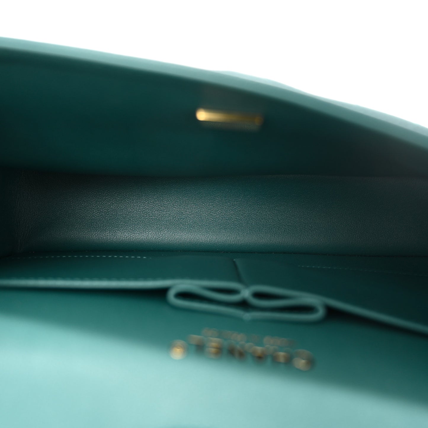 Caviar Quilted Medium Double Flap Dark Green