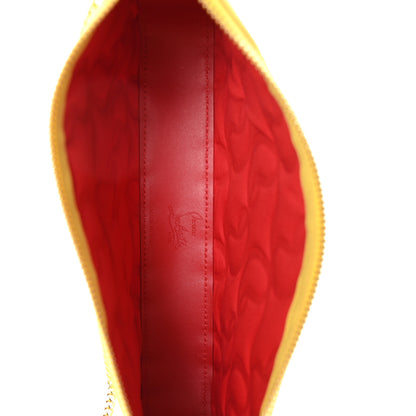 Christian Louboutin Nappa Embossed Loubila Pouch on Chain Yellow Queen 6 of 10
