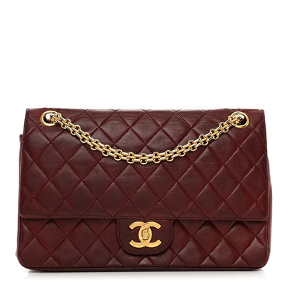 Chanel Lambskin Quilted Medium Double Flap Bijoux Chain Bordeaux 1 of 14