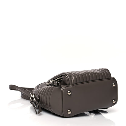 Prada Soft Calfskin Impunture Diagramme Day Backpack Bambu 3 of 9