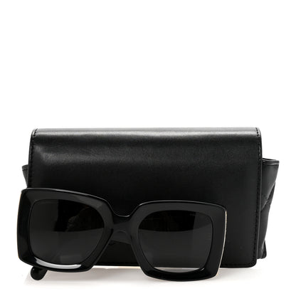 Chanel Acetate Rectangle Sunglasses 5435-A Black 15 of 16