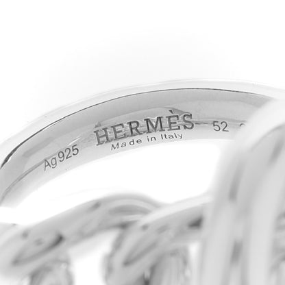 Hermes Sterling Silver GM Croisette Ring 52 6 5 of 7