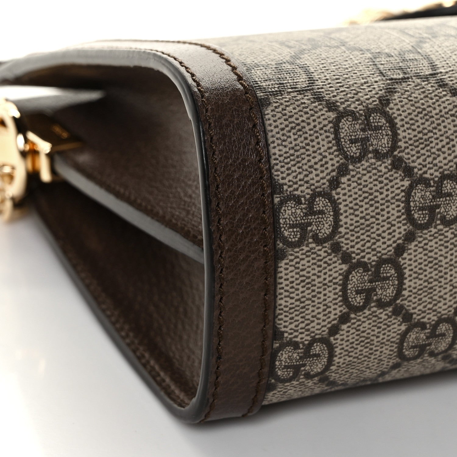 Gucci GG Supreme Monogram Web Small Ophidia Chain Shoulder Bag Brown 9 of 14