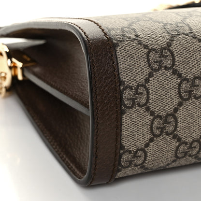 Gucci GG Supreme Monogram Web Small Ophidia Chain Shoulder Bag Brown 9 of 14