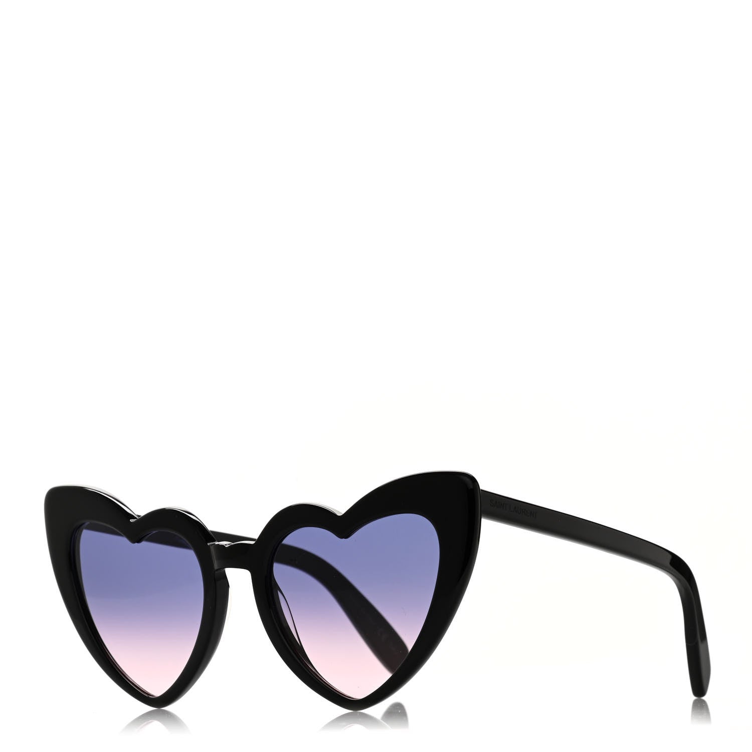 Saint Laurent Acetate Heart Frame Loulou SL181 Sunglasses Black 1 of 8
