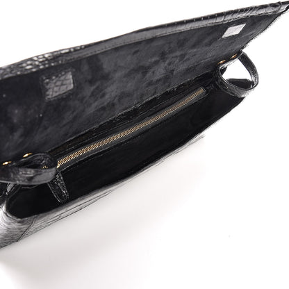 Nancy Gonzalez Crocodile Gotham Clutch Black 5 of 10