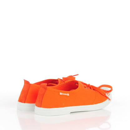 Chanel Canvas CC Sneakers 38 Orange 4 of 9
