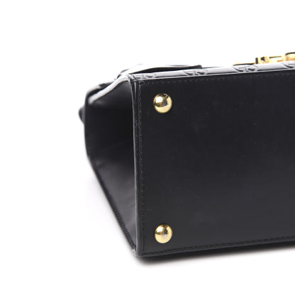 Gucci Guccissima Signature Small Padlock Top Handle Bag Black 9 of 11