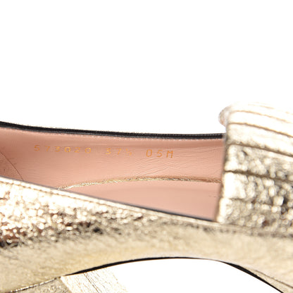 Gucci Galassia GG Marmont Fringe Platform Loafer Pumps 37.5 Platino 8 of 9