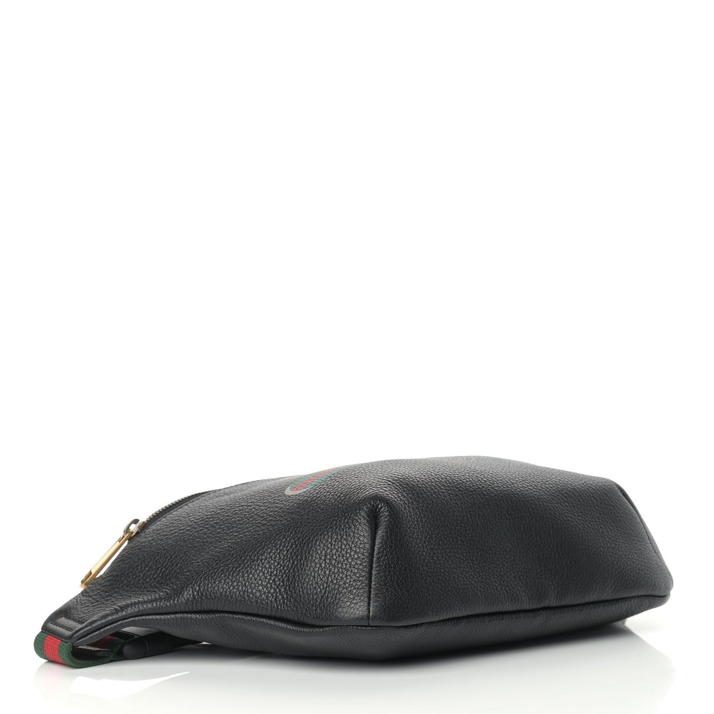 Grained Calfskin Logo Belt Bag Black