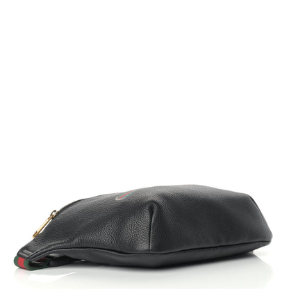 Gucci Grained Calfskin Logo Belt Bag Black 3 of 9