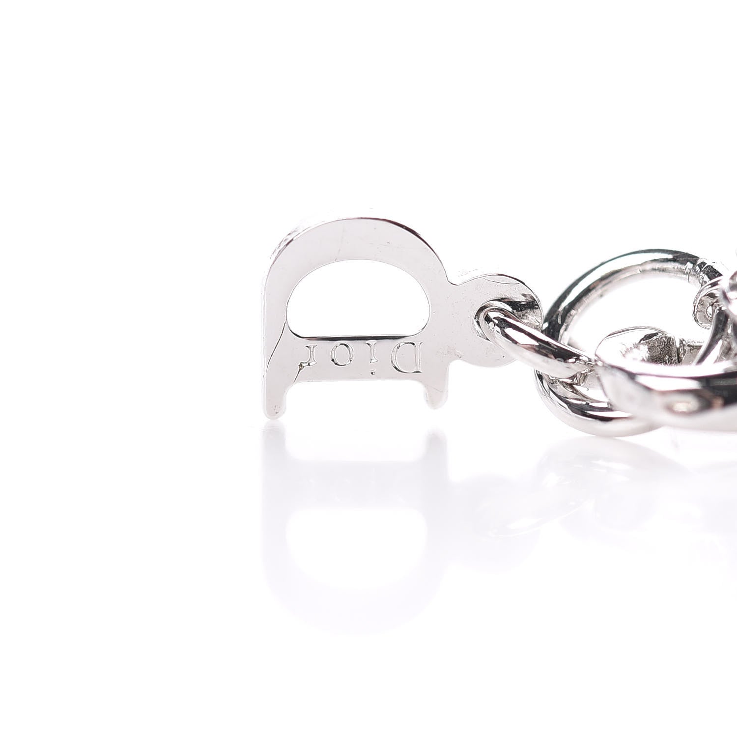 Christian Dior Crystal Logo Bracelet Silver 3 of 3