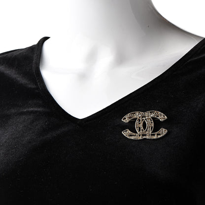 Chanel Chain CC Brooch Light Gold 2 of 5