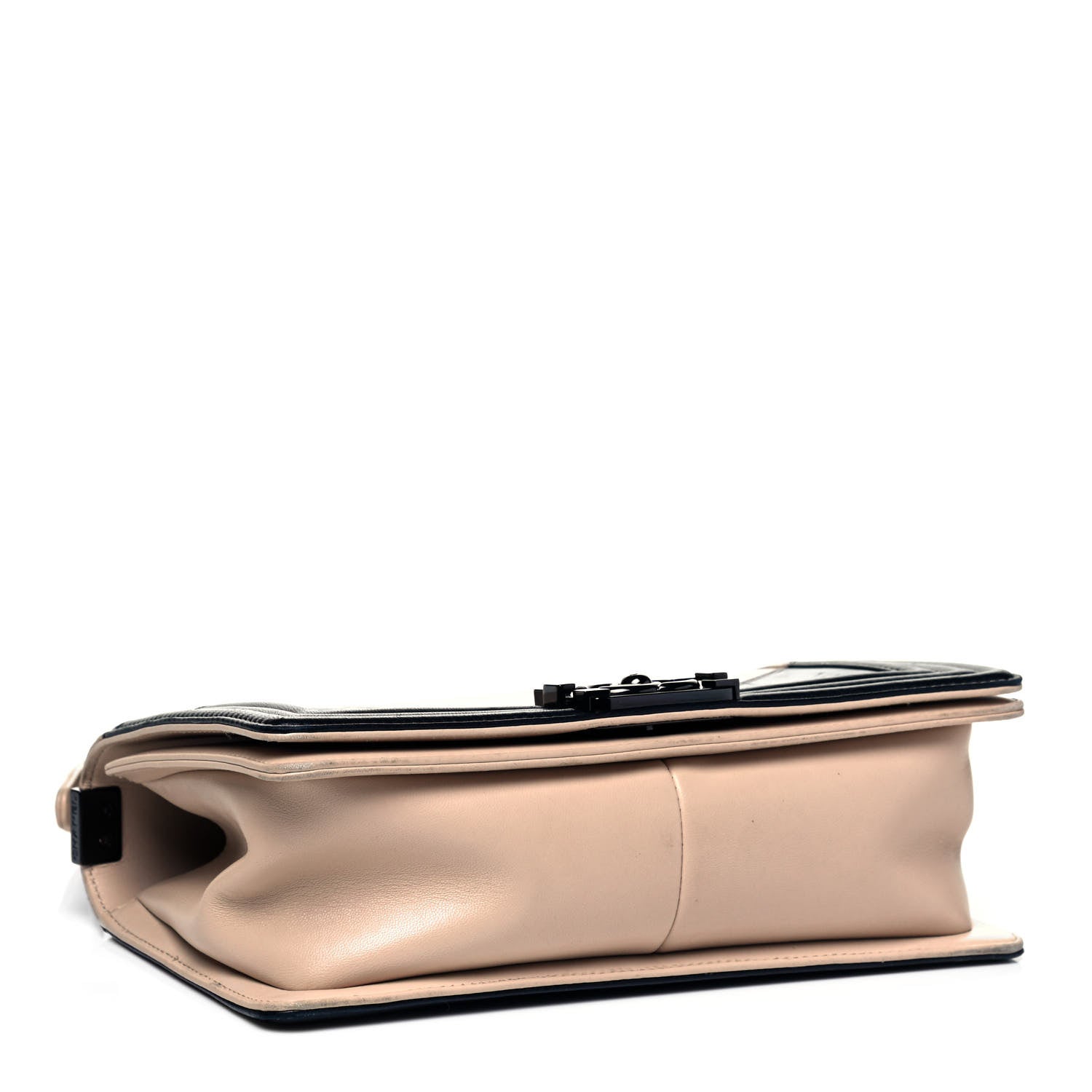 Chanel Calfskin Medium Bi-Color Boy Flap Beige Black 3 of 8