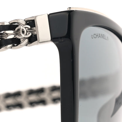 Chanel Calfskin Square Chain Sunglasses 5360-Q-A Black 8 of 9