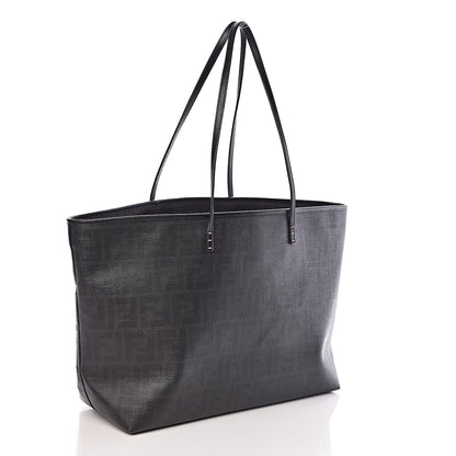 Fendi Zucca Lampo Medium Roll Tote Black Oro Rosa 3 of 10