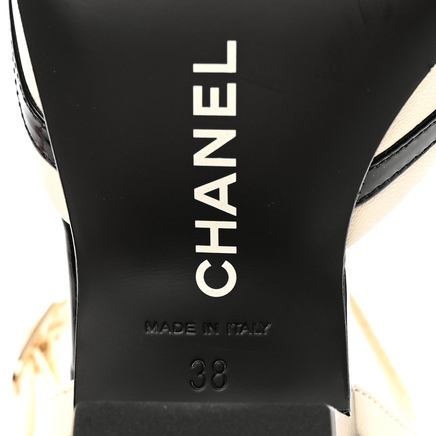 Chanel Patent Calfskin CC Ankle Strap Sandals 38 Pink Black 38 White Black 6 of 11