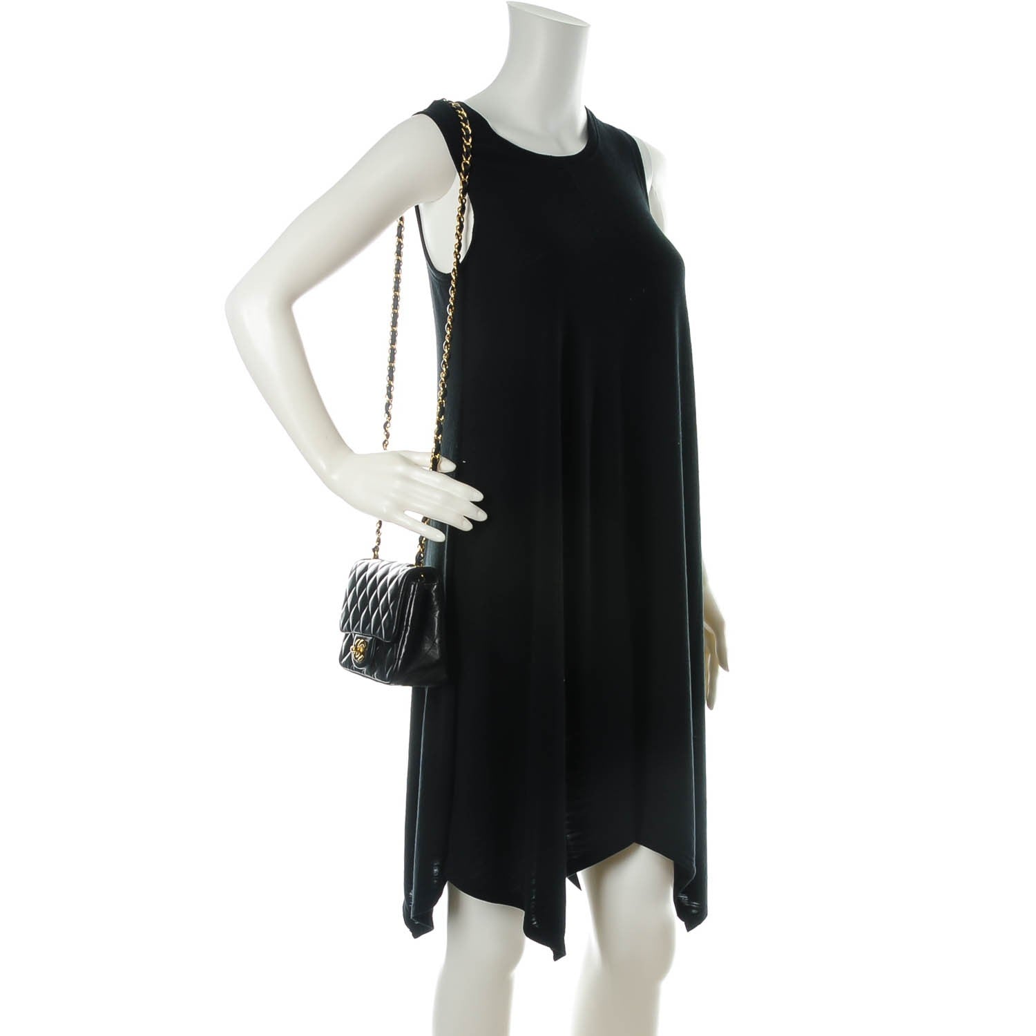 Chanel Lambskin Quilted Mini Square Flap Black 2 of 9