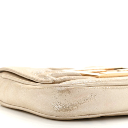 Fendi Metallic Calfskin Mia Pochette Beige 9 of 14