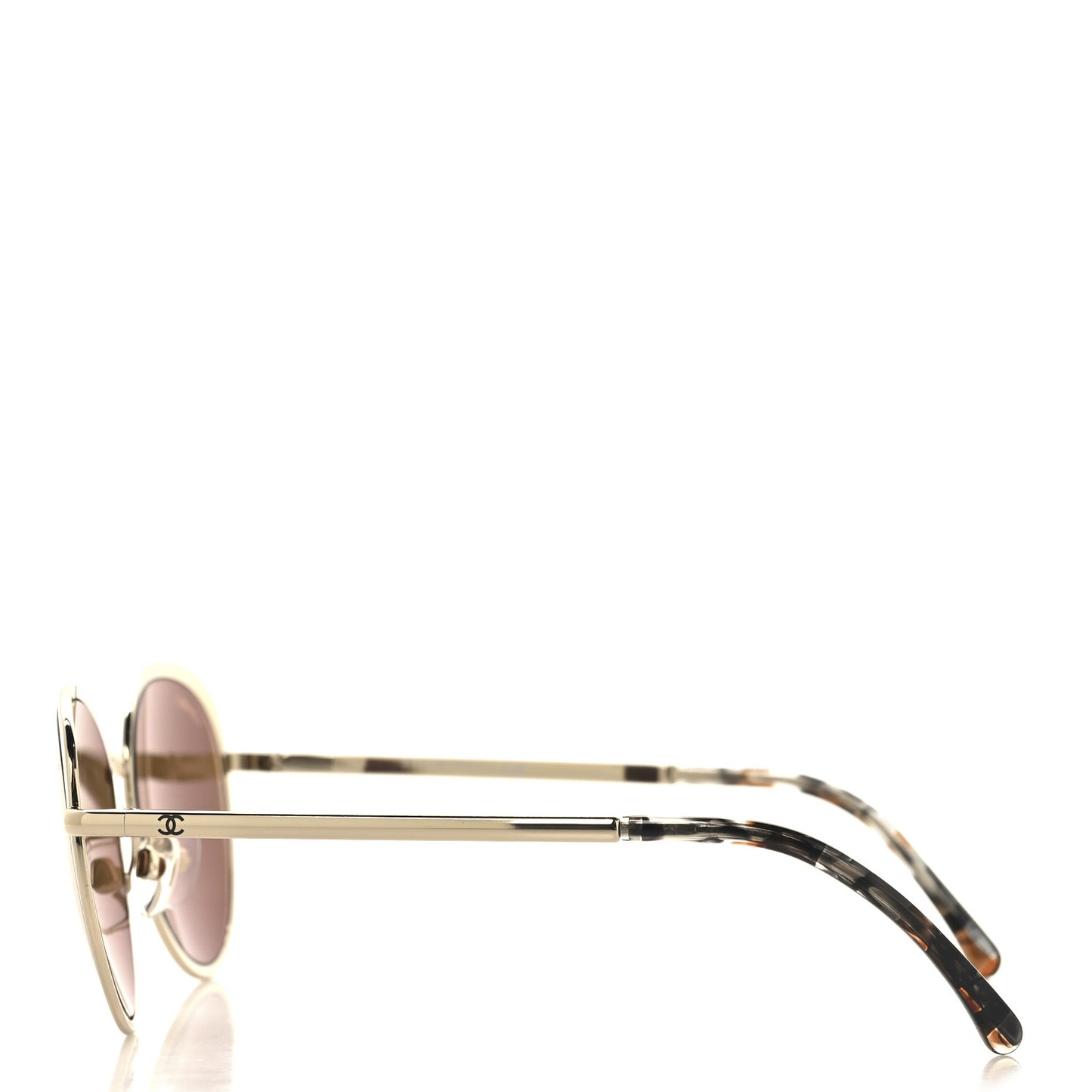 Round Spring Sunglasses 4206 Gold