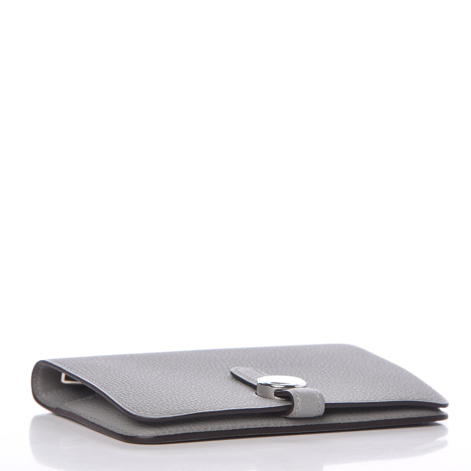 Hermes Togo Dogon Compact Wallet Gris Mouette 4 of 8