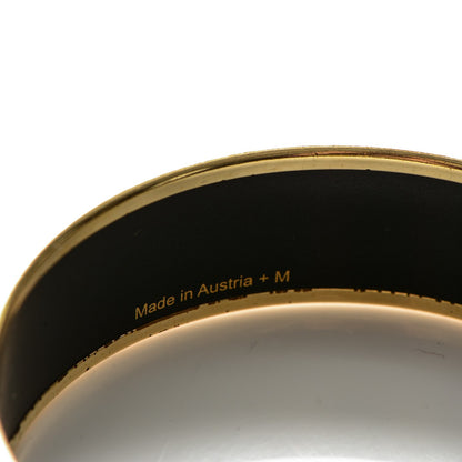 Hermes Enamel Printed Elephant Torana Wide Bracelet 62 5 of 5