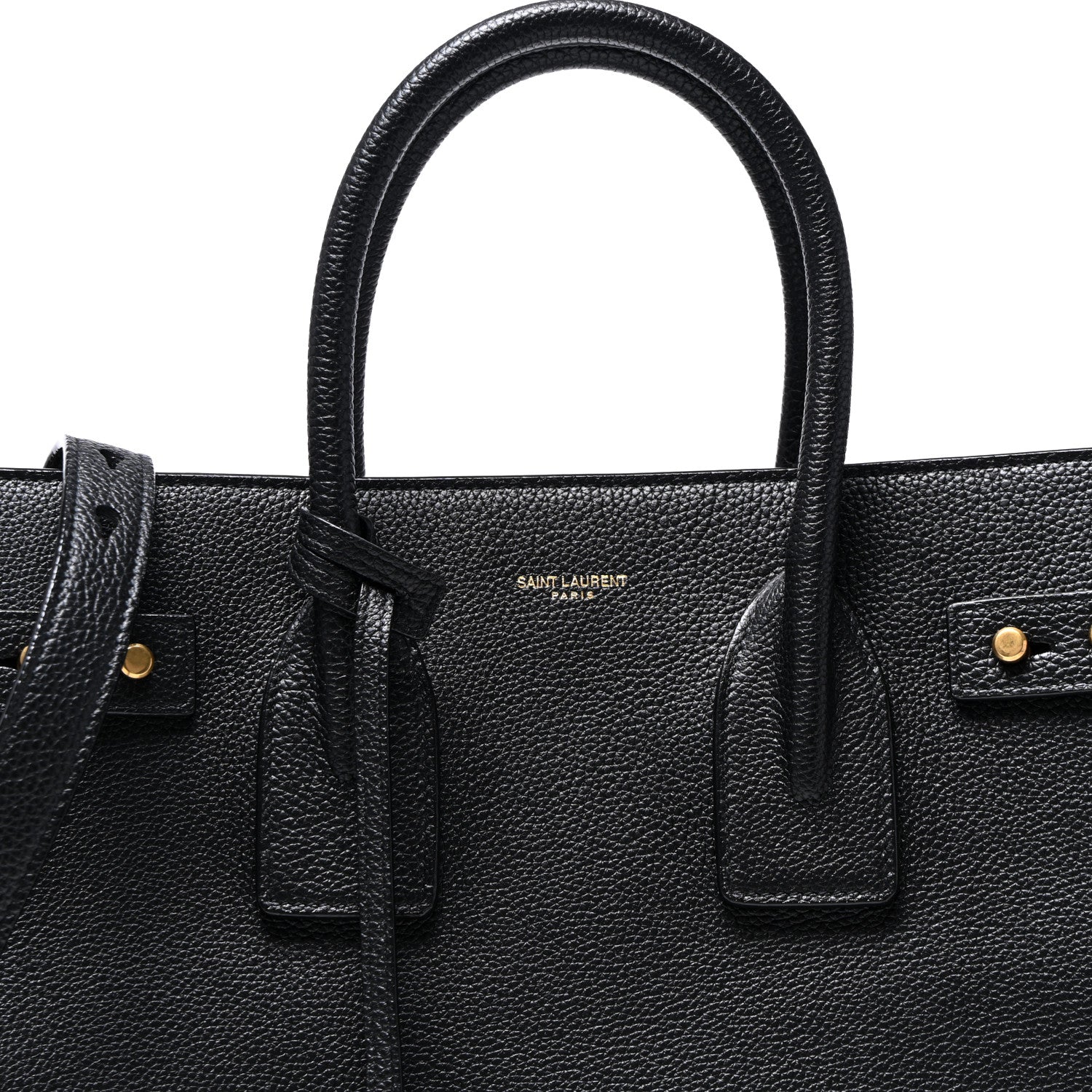 Saint Laurent Grained Calfskin Small Supple Sac De Jour Black 8 of 10