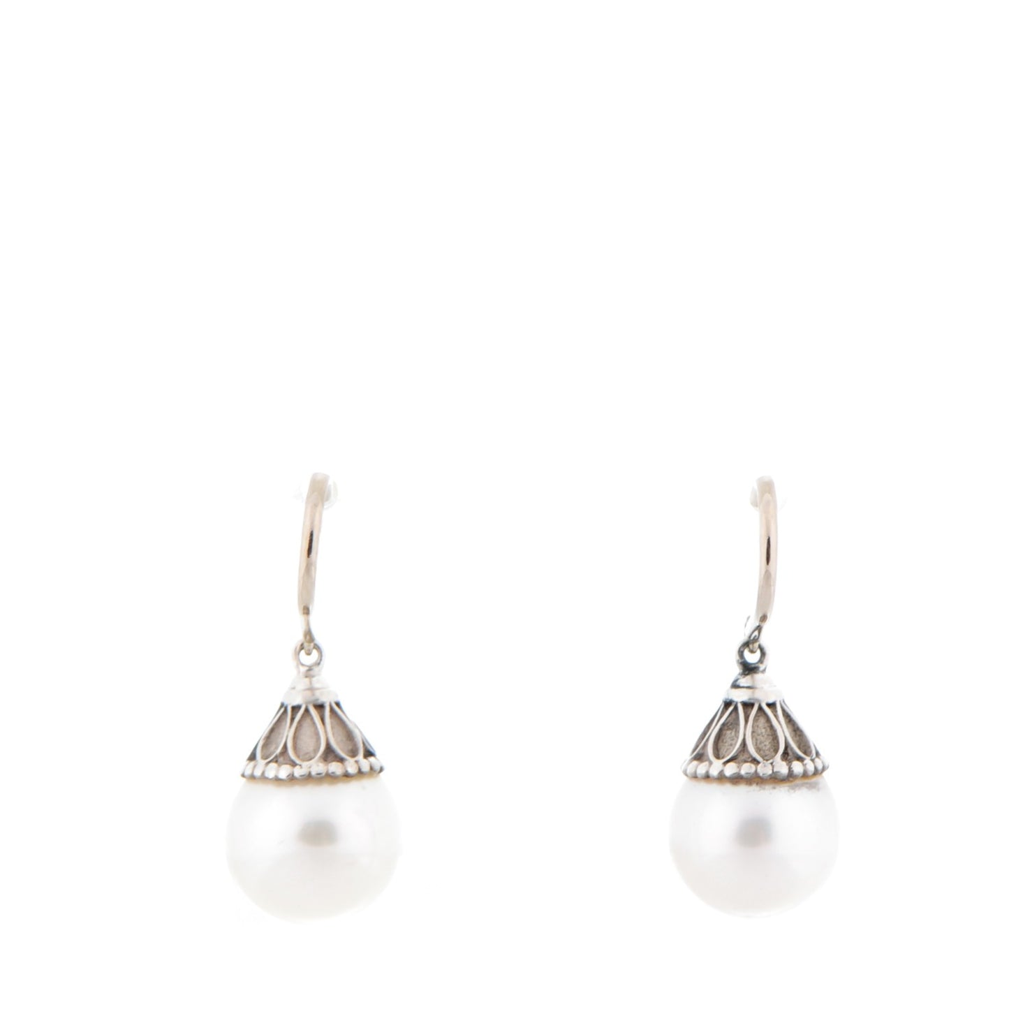Sterling Silver Pearl Ziegfeld Earrings