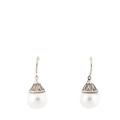 Tiffany Sterling Silver Pearl Ziegfeld Earrings 1 of 4
