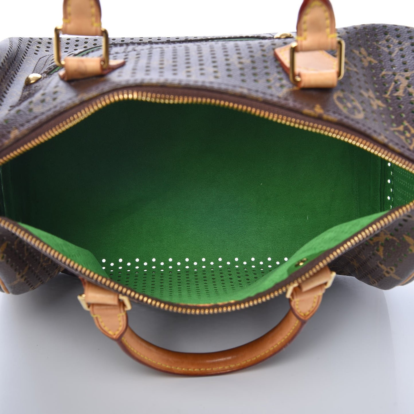 Monogram Perforated Speedy 30 Green