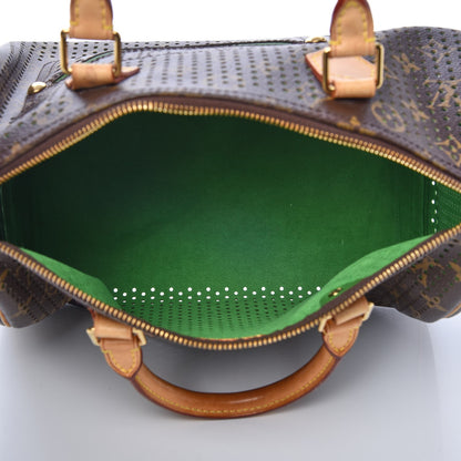 Louis Vuitton Monogram Perforated Speedy 30 Green 6 of 7