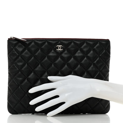Chanel Caviar Quilted Medium Cosmetic Case Black 2 of 8