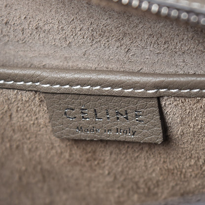 Celine Drummed Calfskin Nano Luggage Souris 6 of 10