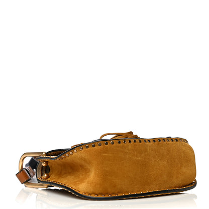 Chloe Suede Calfskin Braided Small Hudson Shoulder Bag Caramel 5 of 14