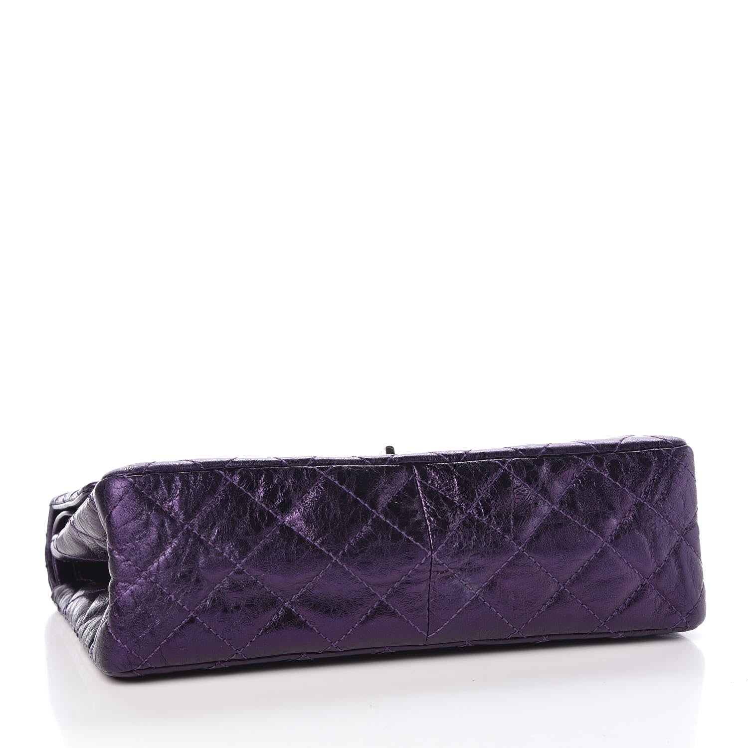 Chanel Metallic Calfskin Quilted 2.55 Reissue 226 Flap Violet 5 of 11