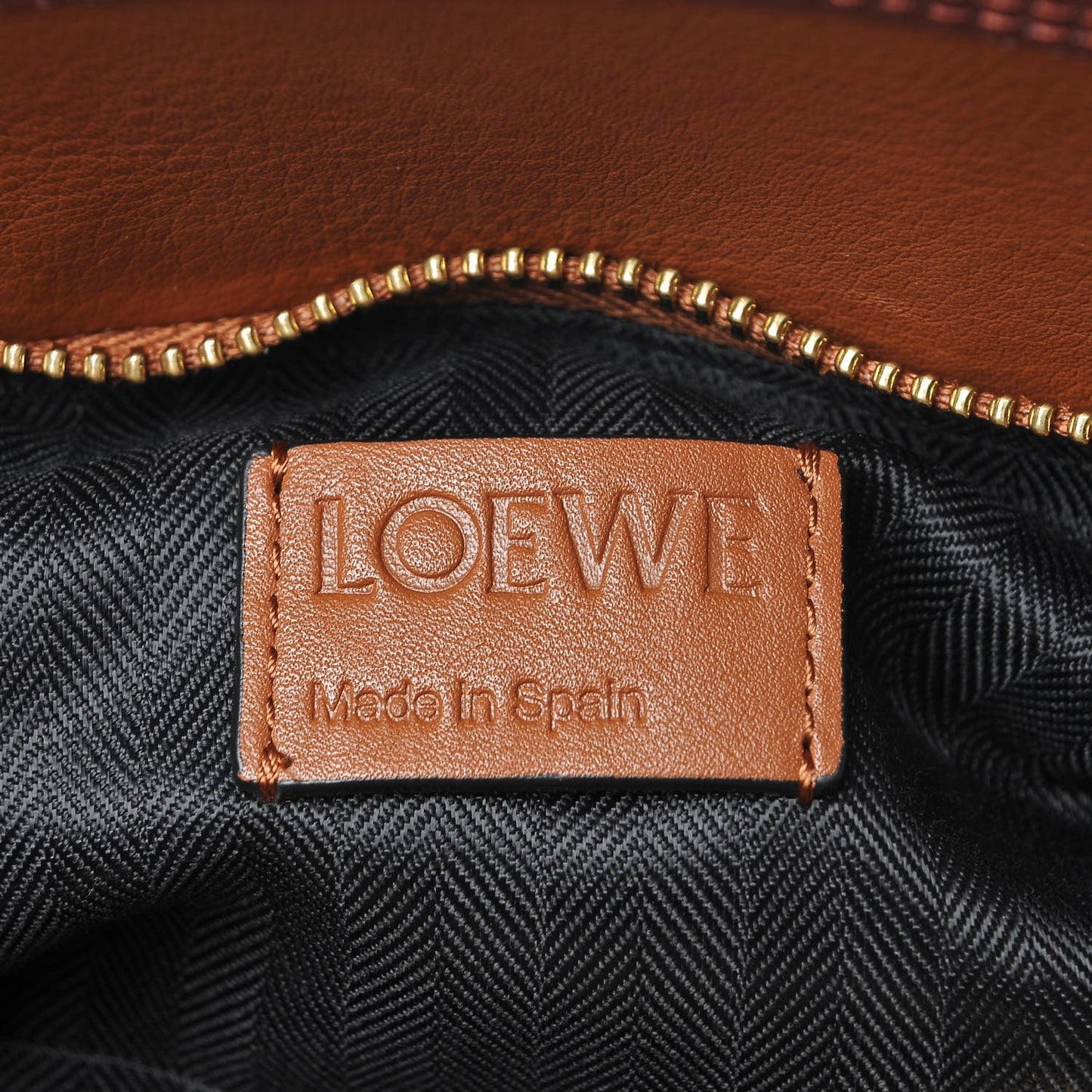 Calfskin Small Laced Puzzle Bag Tan