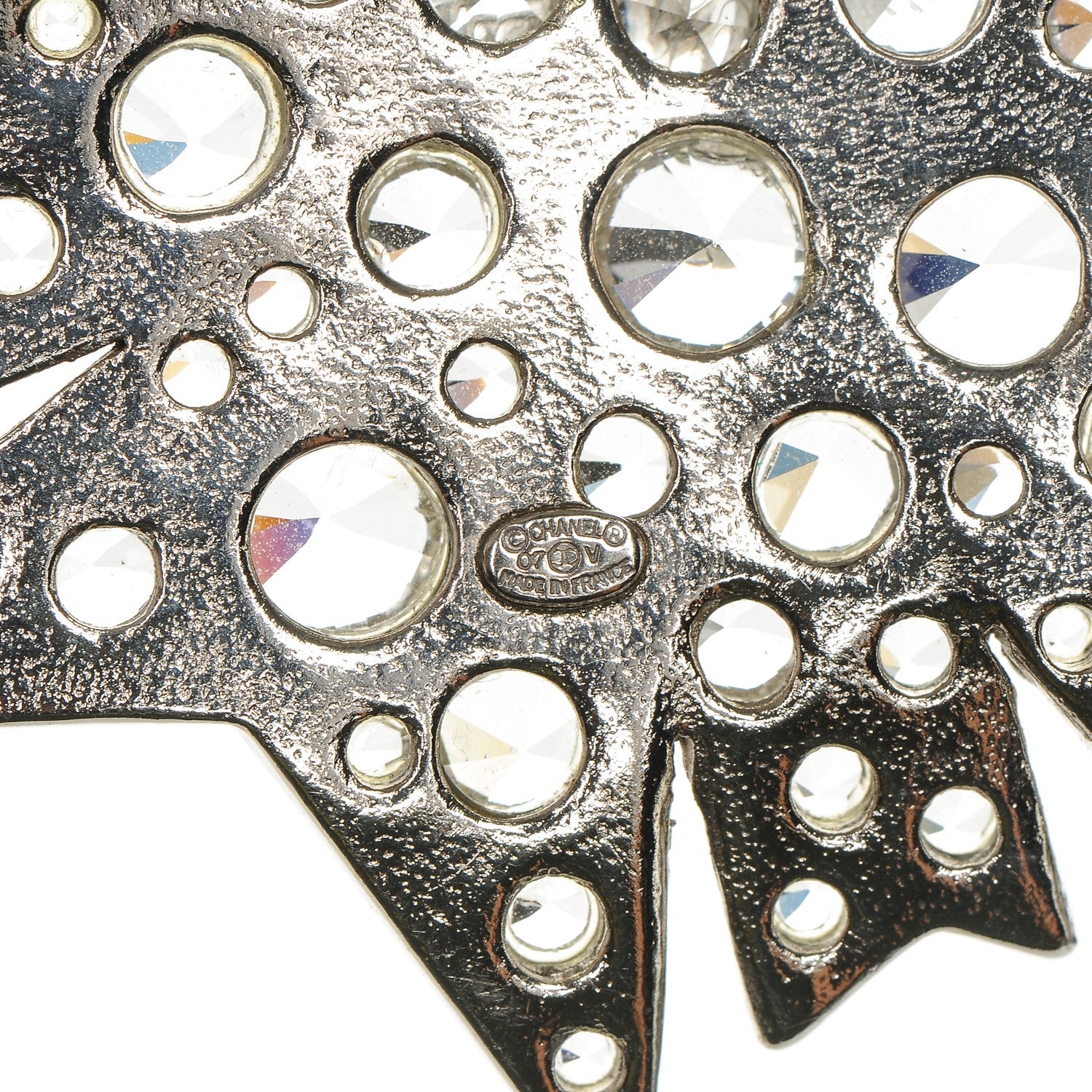 Chanel Crystal CC Brooch Silver 4 of 4