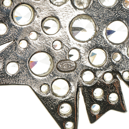 Chanel Crystal CC Brooch Silver 4 of 4