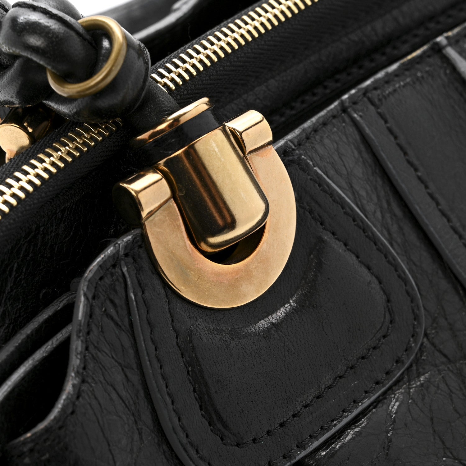 Chloe Lambskin Heloise Satchel Black 11 of 15