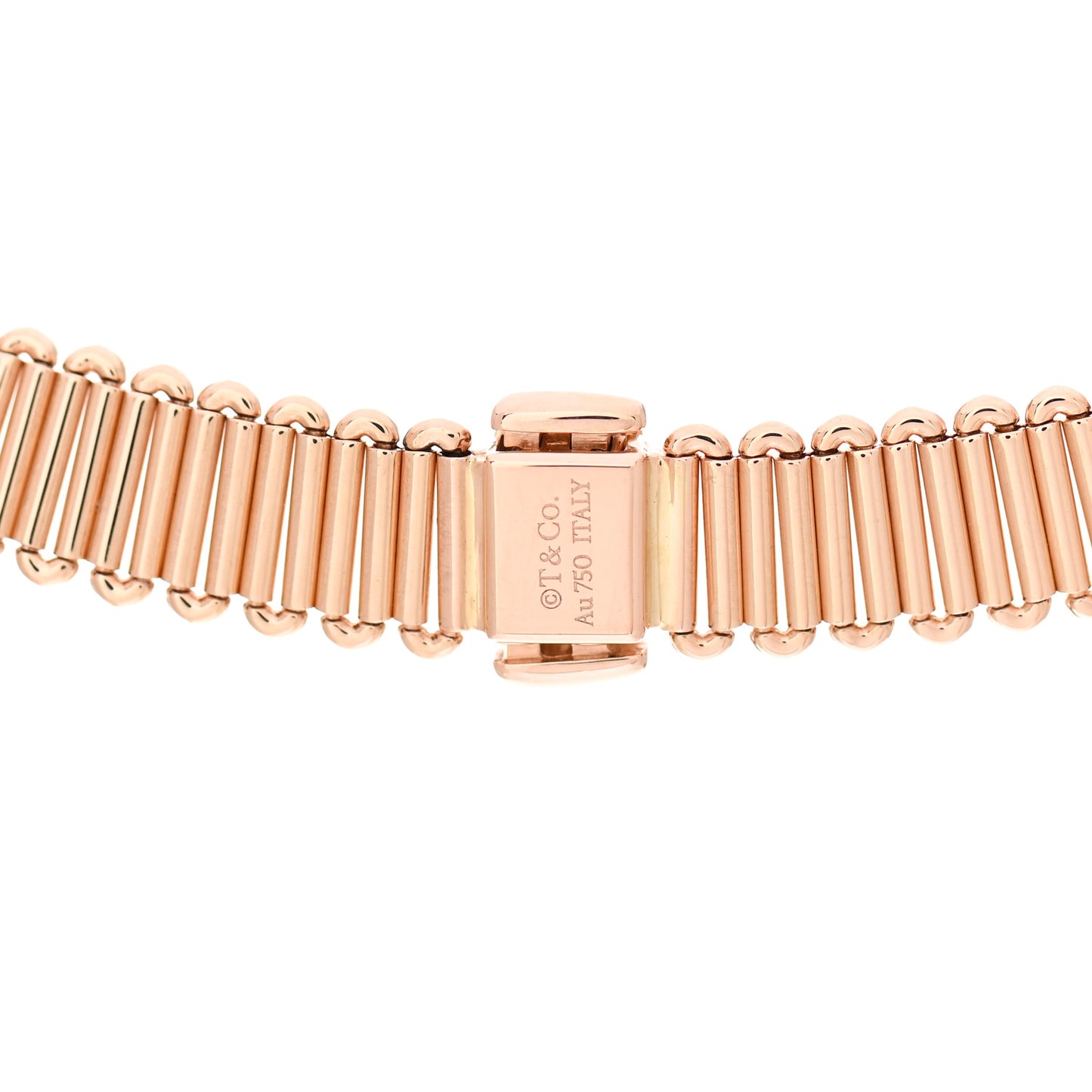 18K Rose Gold Diamond .10ctw Ribbon Crossover Necklace
