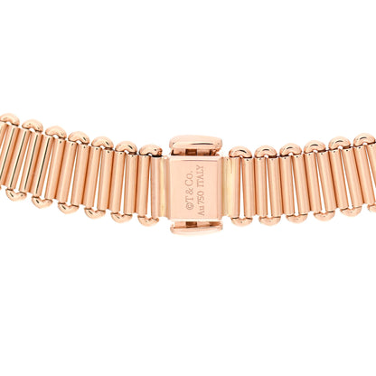 Tiffany 18K Rose Gold Diamond .10ctw Ribbon Crossover Necklace 4 of 6