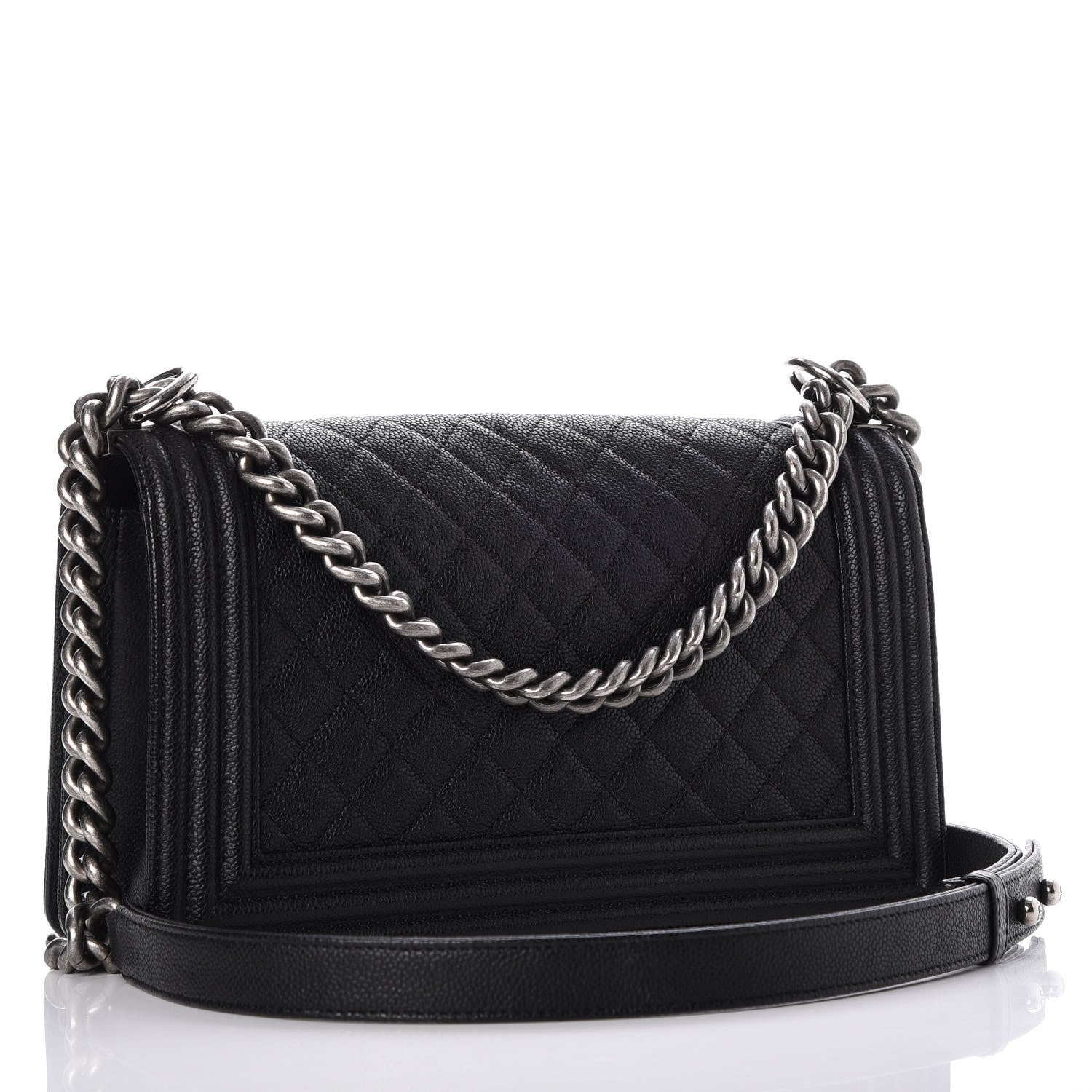 Chanel Caviar Quilted Medium Boy Flap Black 3 of 15