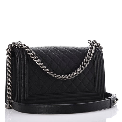 Chanel Caviar Quilted Medium Boy Flap Black 3 of 15