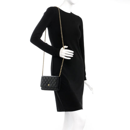 Chanel Caviar Quilted Wallet On Chain WOC Black 2 of 9