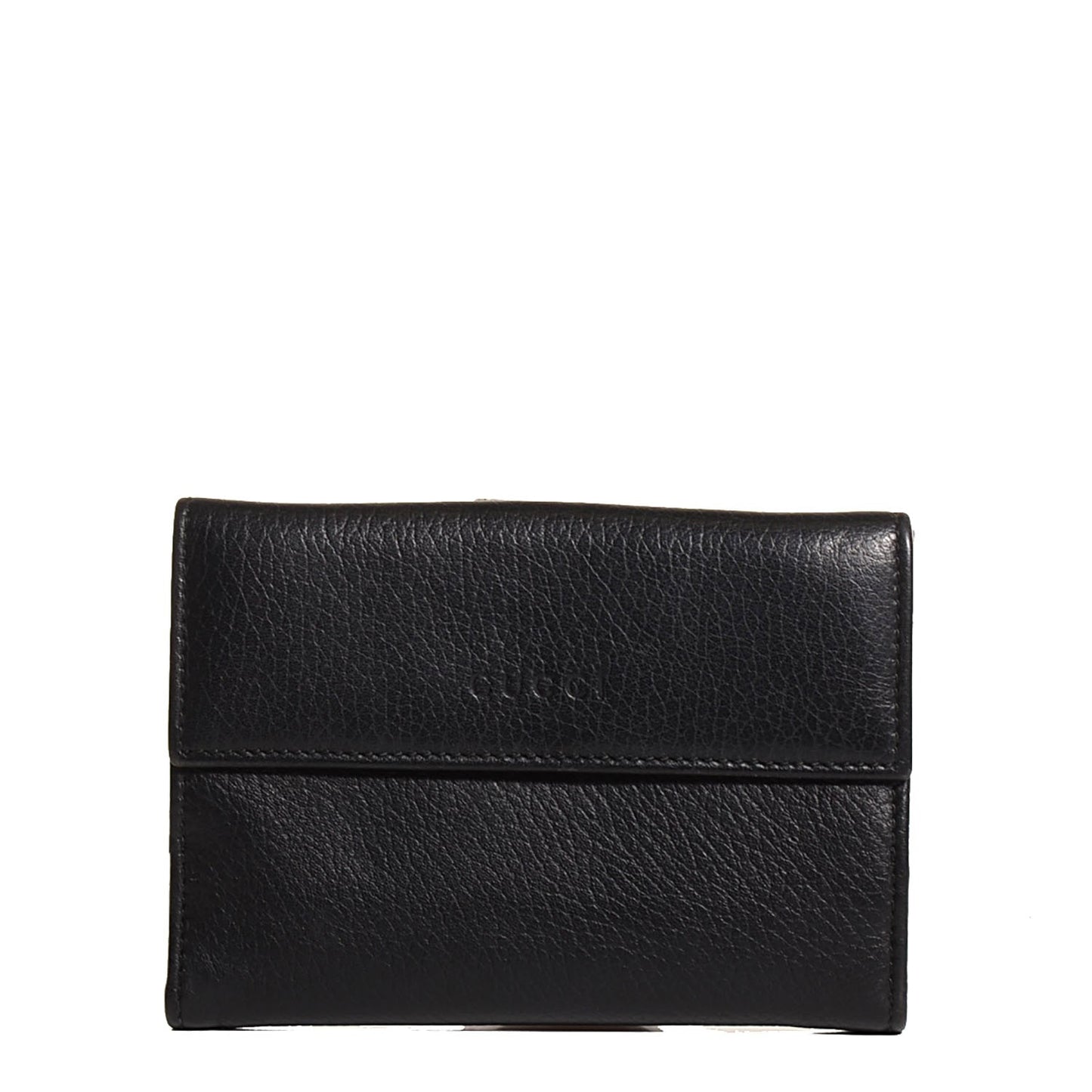 Calfskin French Flap Wallet Black